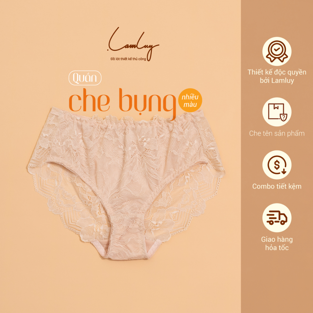 Quần lót che bụng ren và thun Lamluy nhiều màu