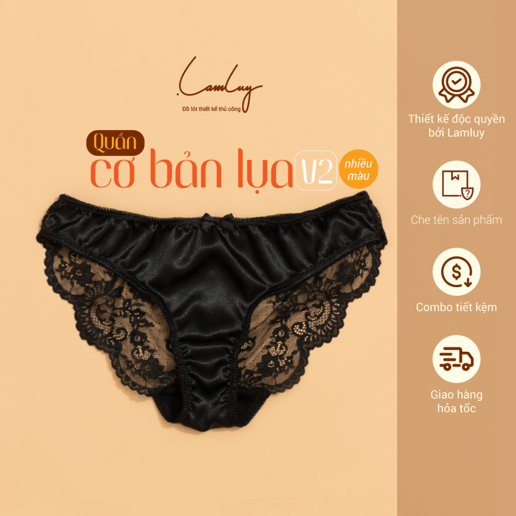 Quần lót lụa nữ V2 Lamluy đẹp gợi cảm