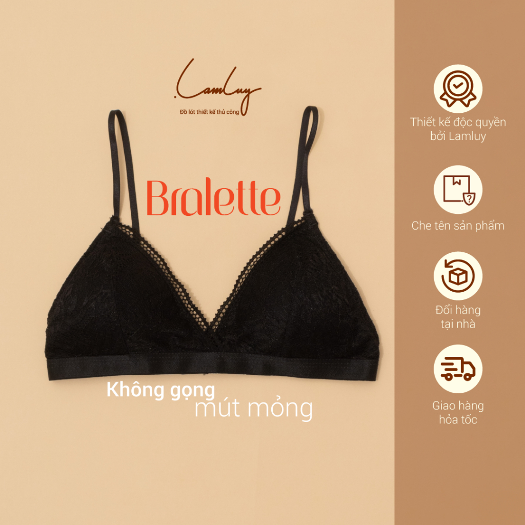 Áo lót mút mỏng bralette móc cài tiện lợi Lamluy