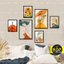 Bộ tranh treo tường tranh dán tường, hình dán trang trí có sẵn keo decor phòng trọ phòng ngủ, bắp decor