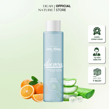 Nước tẩy trang Aloe Vera 200ml làm sạch cặn trang điểm, Nước tẩy trang cân bằng độ pH cho da