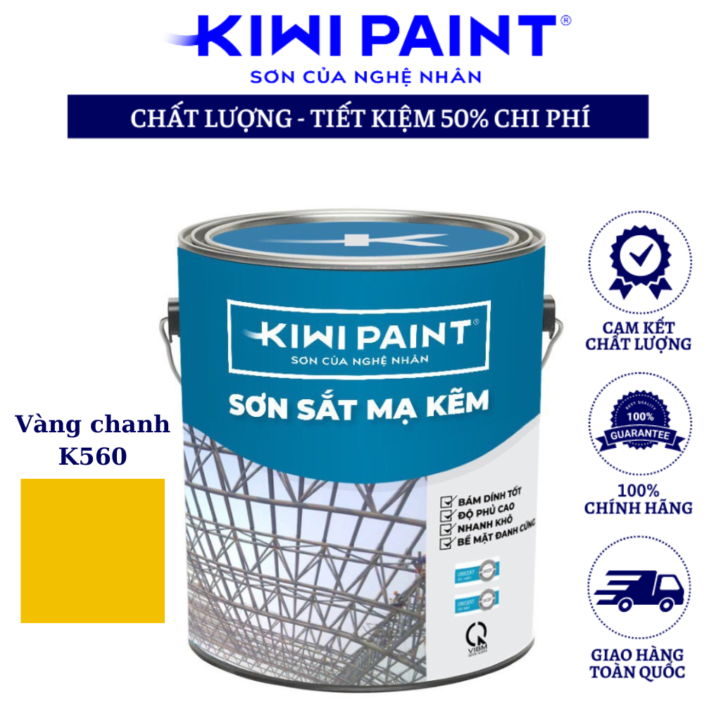 Sơn Sắt Mạ Kẽm Kiwi Paint Màu Vàng chanh K560 Shopee Việt Nam