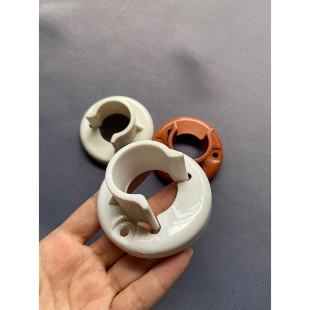 (1 cái) Phụ kiện rèm cửa - chén áp tường - giá đỡ thanh treo rèm bắt sát tường bền đẹp chất lượng