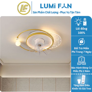 Quạt Ốp Đèn Trần Trang Trí LumiFan, Sải Cánh 50cm, Quạt Trần Đèn Decor, Quạt Trần Trang Trí, Bảo Hành 24 Tháng, Mã Z615