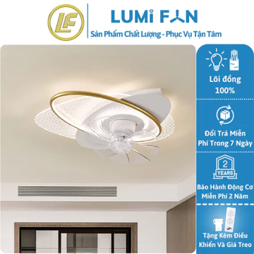 Quạt Ốp Đèn Trần Trang Trí LumiFan, Sải Cánh 50cm, Quạt Trần Đèn Decor, Quạt Trần Trang Trí, Bảo Hành 24 Tháng, Mã Z621