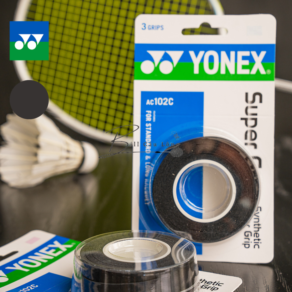Quấn cán nhựa 3in1 Yonex AC 102C cao cấp MÀU ĐEN, 1 cuộn dùng được 3 ...