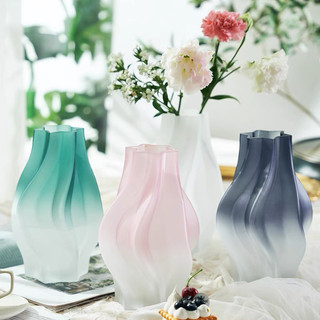 (GIÁ DÙNG THỬ) Bình hoa thủy tinh lượn sóng miệng hình sao decor phòng ngủ và trang trí phòng khách