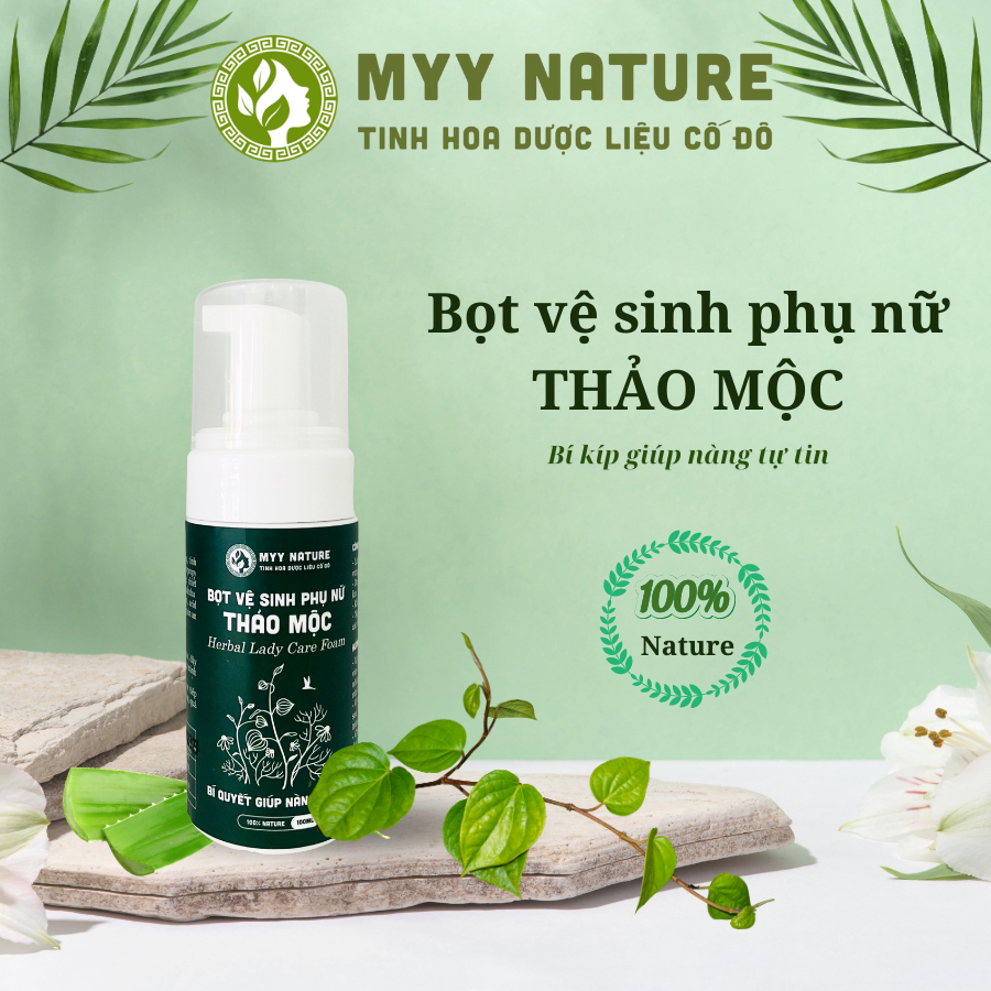 GEL Vệ Sinh Phụ Nữ Thảo Mộc Myy Nature chai 100ml - Hỗ Trợ Khử Mùi, làm Sạch, giảm ngứa vùng kín