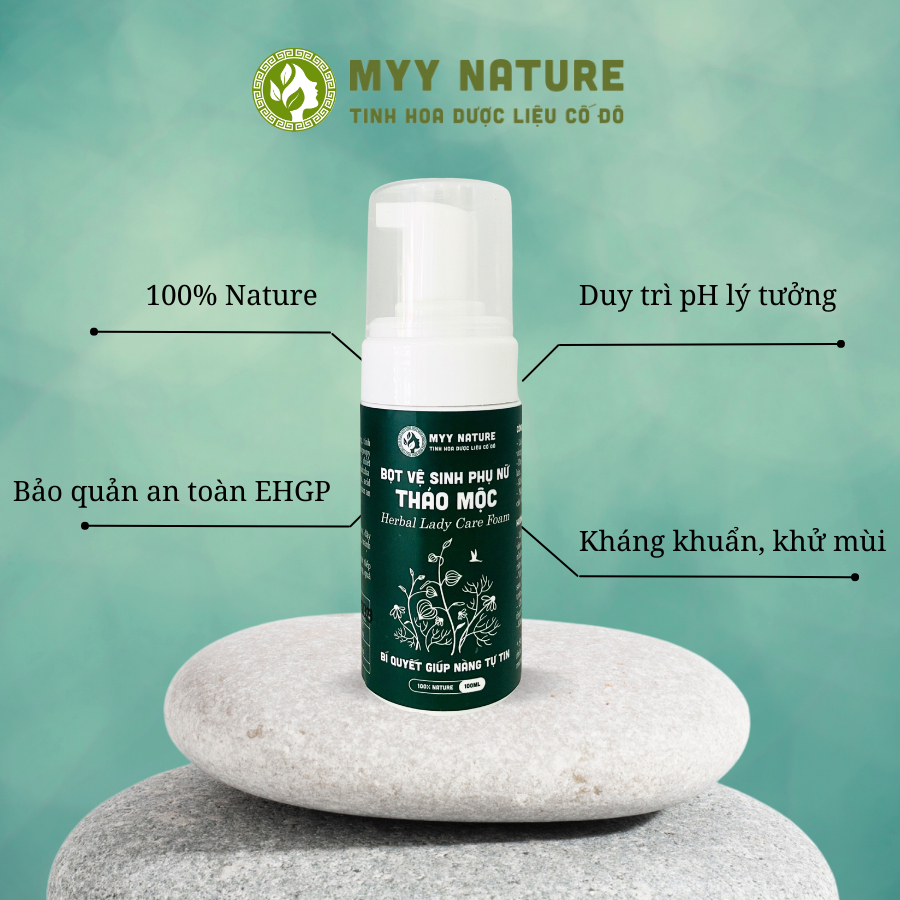 GEL Vệ Sinh Phụ Nữ Thảo Mộc Myy Nature chai 100ml - Hỗ Trợ Khử Mùi, làm Sạch, giảm ngứa vùng kín