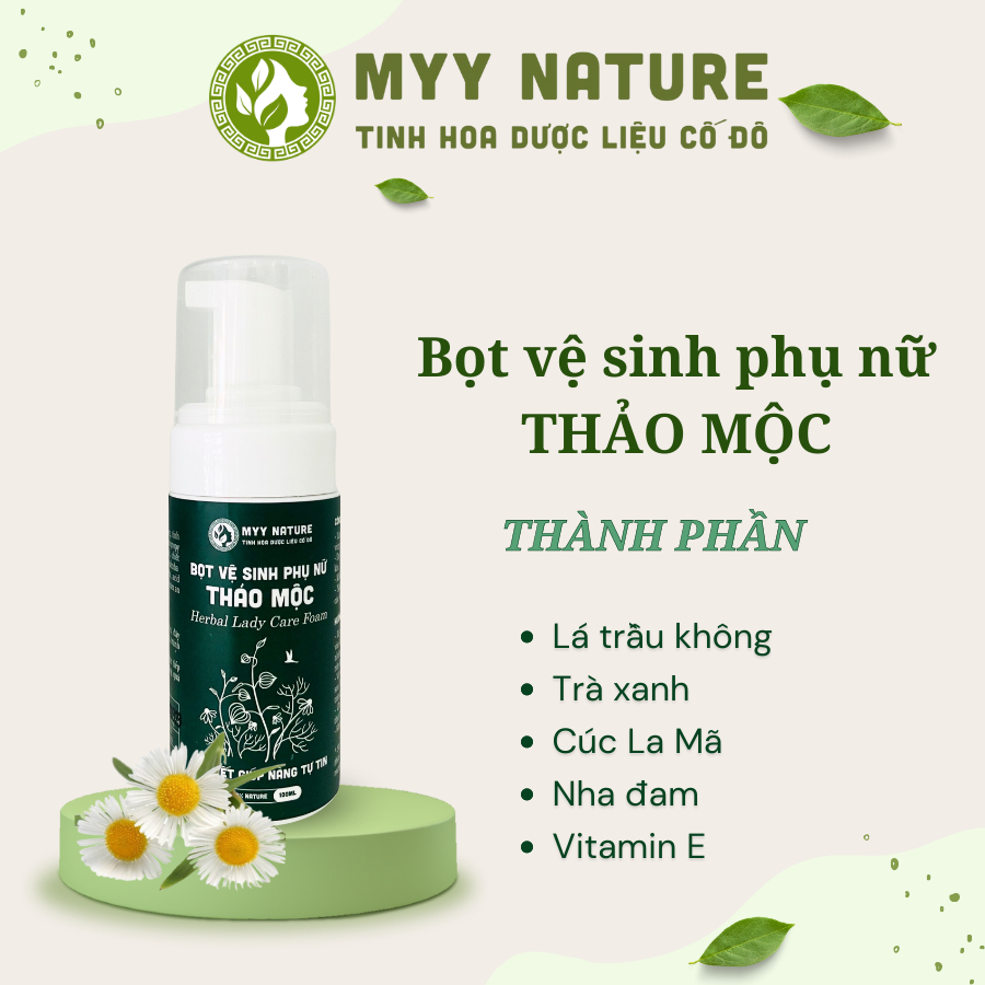 GEL Vệ Sinh Phụ Nữ Thảo Mộc Myy Nature chai 100ml - Hỗ Trợ Khử Mùi, làm Sạch, giảm ngứa vùng kín