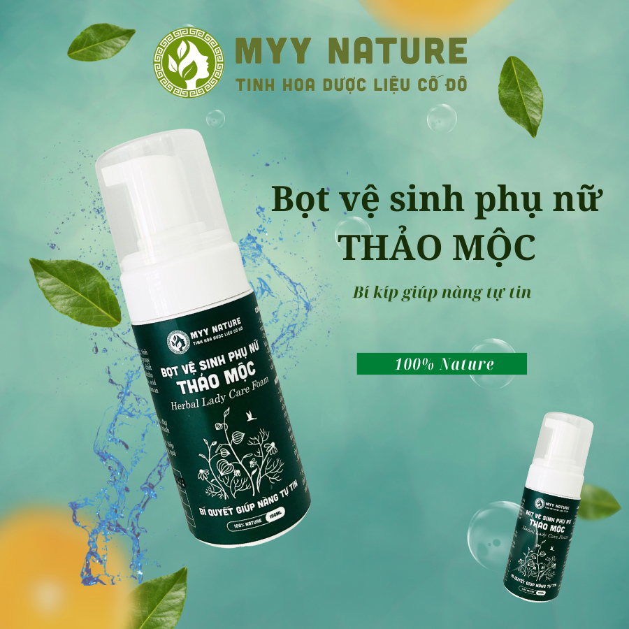 GEL Vệ Sinh Phụ Nữ Thảo Mộc Myy Nature chai 100ml - Hỗ Trợ Khử Mùi, làm Sạch, giảm ngứa vùng kín