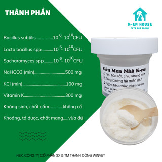 Siêu Men Bổ Sung Lợi Khuẩn Giúp Thú Cưng Tiêu Hóa Tốt, Tăng Sức Đề Kháng, Phát Triển Nhanh Và Ngăn Ngừa Tiêu Chảy