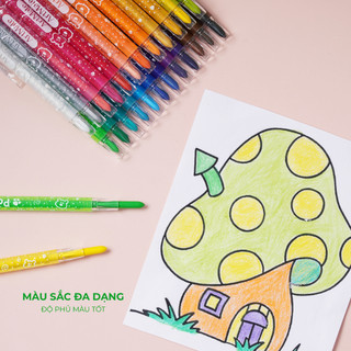 Bút Sáp Màu Vặn ARTMATE 12/18/24 Chiếc, Bút Sáp Màu Thiết Kế Ống Vặn Tiện Lợi, An Toàn CL-TC201/TC202/TC203
