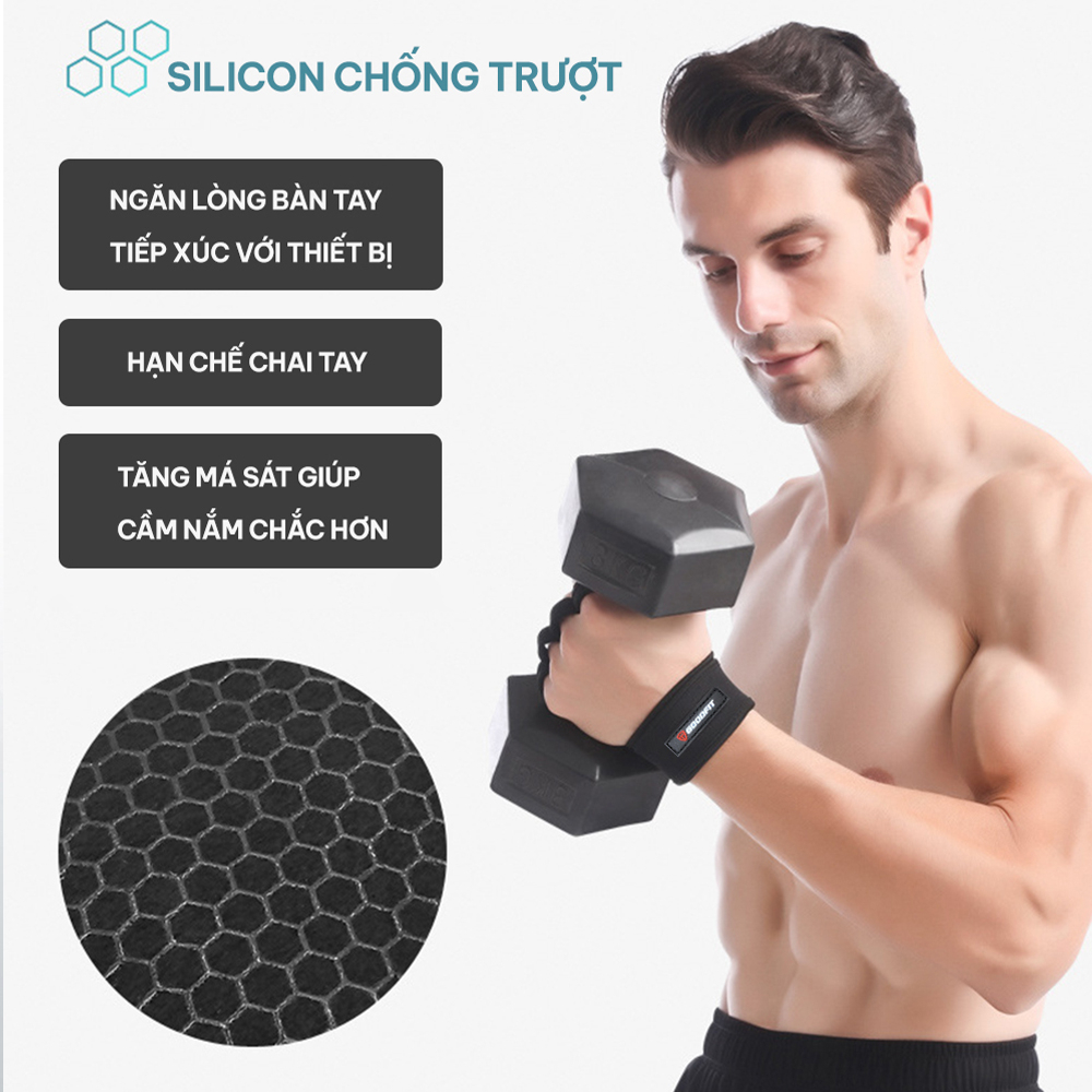 Ảnh Găng tay tập Gym kết hợp quấn cổ tay GoodFit GF207G chống chai tay, bảo vệ cổ tay 4