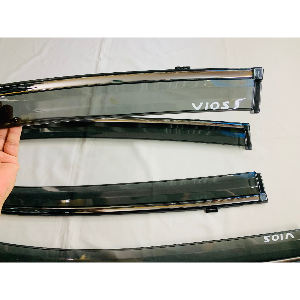 Vè che mưa xe Toyota Vios 2014 - 2017 CHỈ MẠ CROM cao cấp, vừa khít 4 cánh cửa
