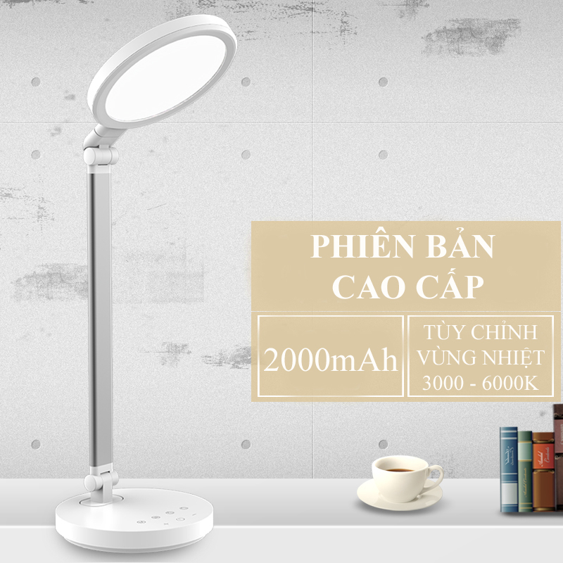 Đèn Bàn LED Học Đọc Sách Làm Việc Chống Cận Cảm Ứng Không Dây Tích Trữ ...