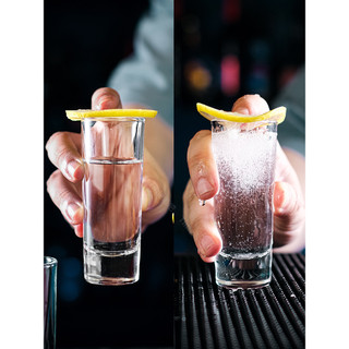 Bộ 6 ly thủy tinh shot 65ml, Ly uống rượu mạnh, cocktail, tequila, màu trong suốt & mờ