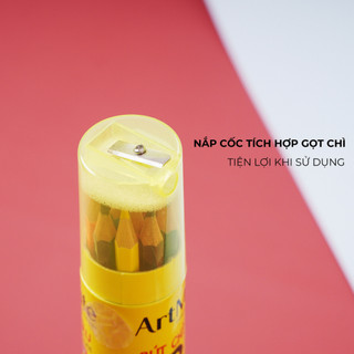 Bút Chì Màu Ống Chuyên Nghiệp ARTMATE 12 Màu, Chất Liệu Cao Cấp, An Toàn Cho Bé Tập Tô CL-CL201