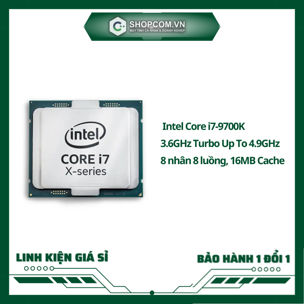 [BH 12 THÁNG 1 ĐỔI 1] Bộ vi xử lý CPU Intel Core i7 9700K 3.6GHz Turbo ...