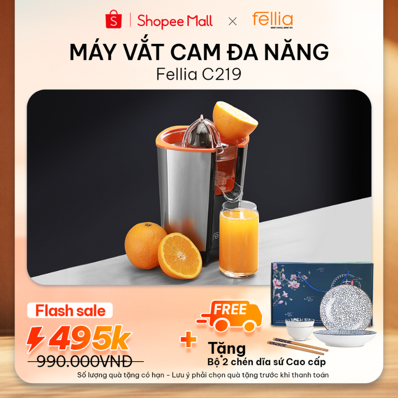 Ảnh Máy vắt cam điện đa năng Fellia C219 không gây đắng, vắt nhanh | Bảo hành 18 tháng 1