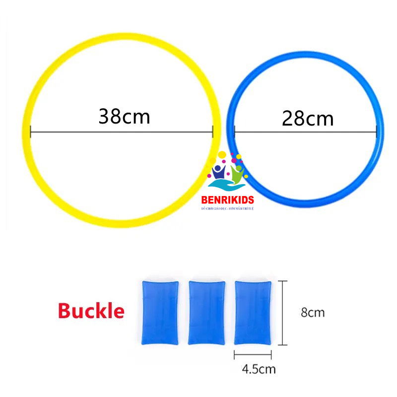 Ảnh Combo 10 Vòng Thể Dục Nhựa Đường Kính 38cm Cho Bé Mầm Non 3