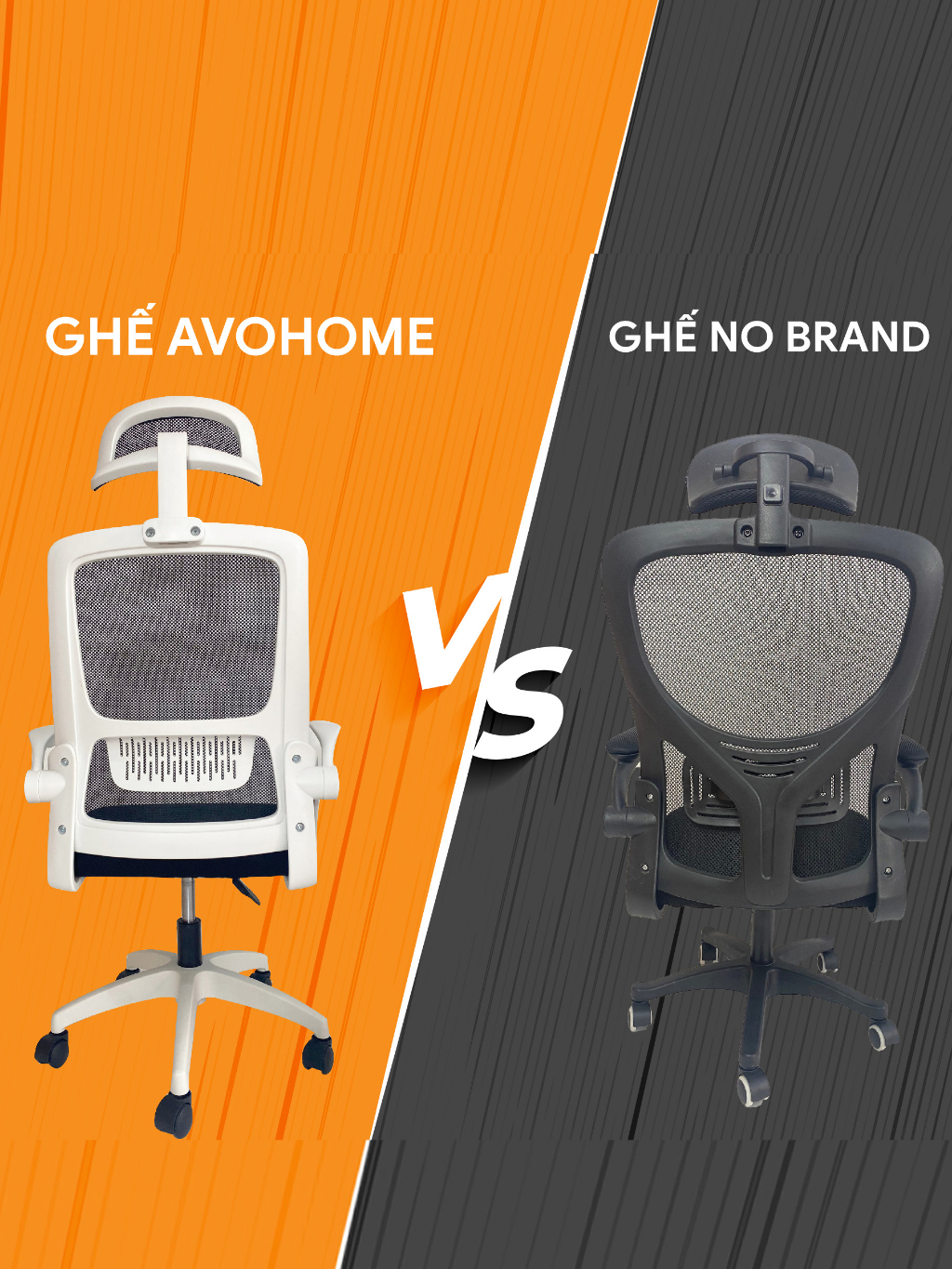 Ảnh Ghế xoay văn phòng AVOHOME - Lưng lưới thoáng mát, tựa đầu, điều chỉnh độ cao chống mỏi, tay gập thông minh 3