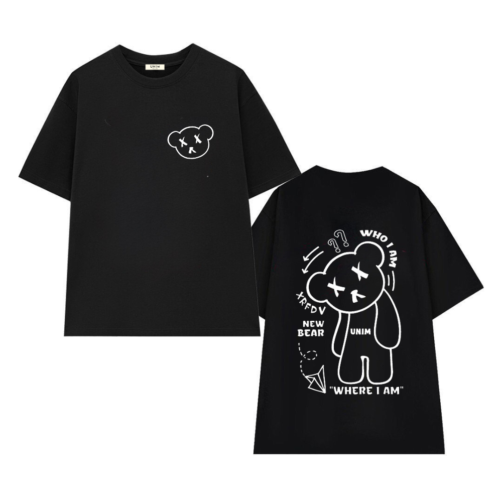 [VẢI 250 GSM] Áo Thun Gấu Unim Store 100% Cotton Cao Cấp Co Giãn 2 Chiều Phong Cách Unisex Streetwear Y2K - AP909