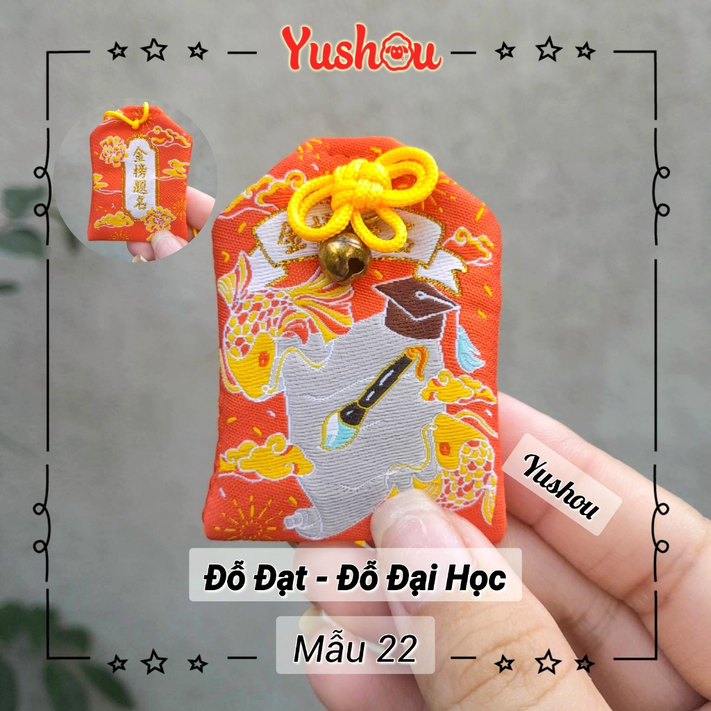 Túi Phước Yushou Đỗ Đạt - Đỗ Đại Học - Mẫu 22 - Kiểu Omamori Nh, Có sẵn, Quà tặng ý nghĩa.