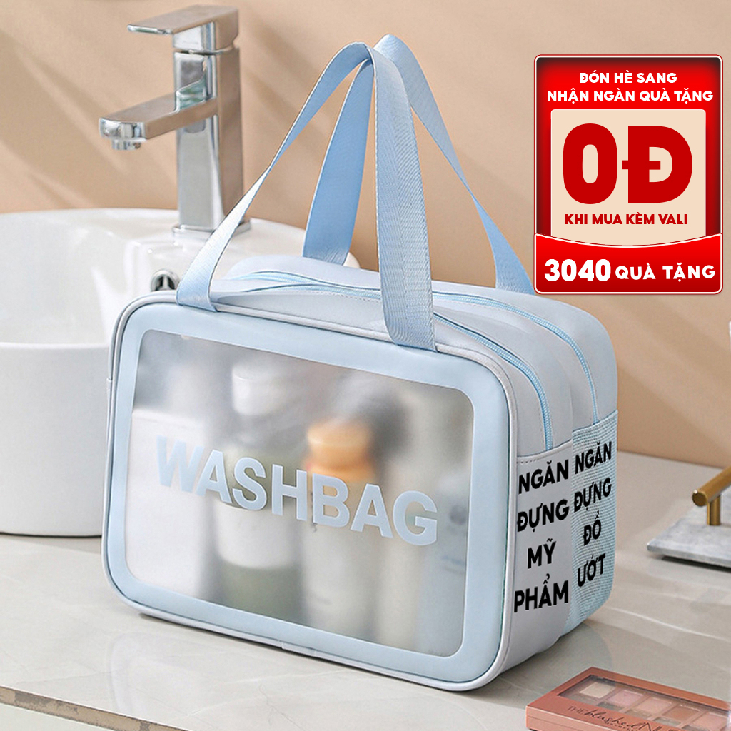 Ảnh Túi đựng mỹ phẩm Bamozo washbag trong suốt có quai cao cấp 1