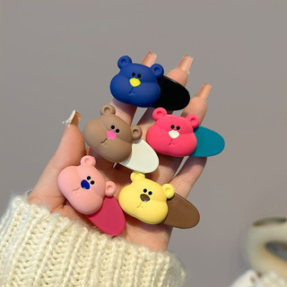 MEOWU Kẹp tóc mái gấu tròn ú phong cách Hàn Quốc siêu dễ thương