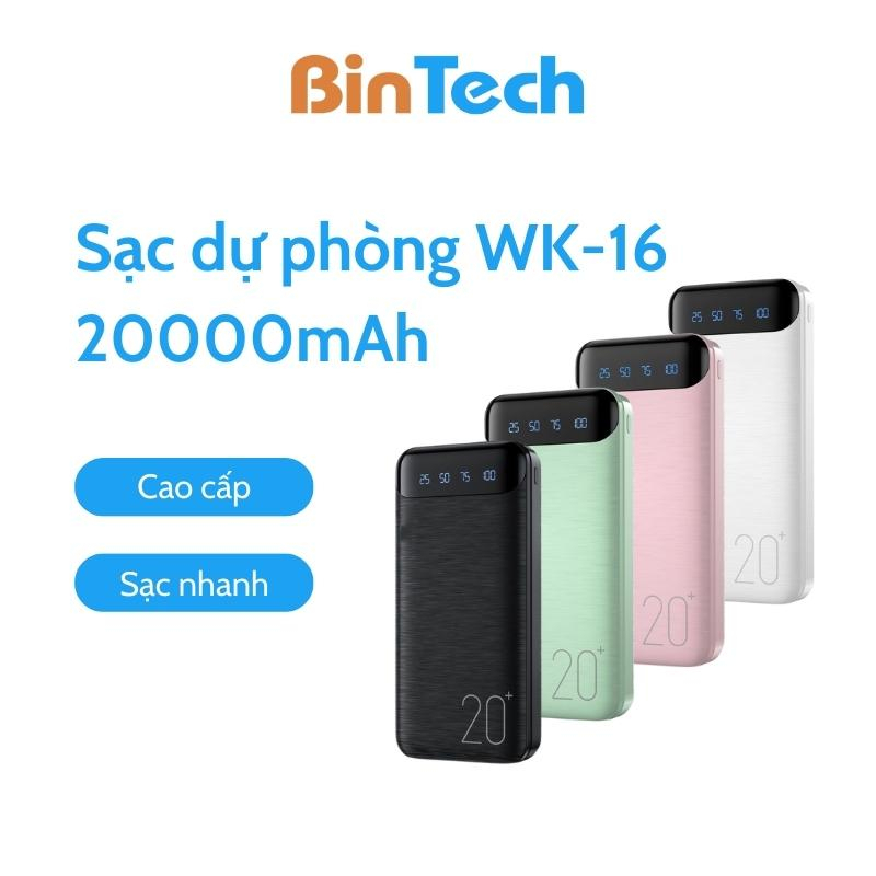 Combo sạc dự phòng 20000mah và cáp sạc 3 đầu BINTECH, 2 Output USB & 2 ...