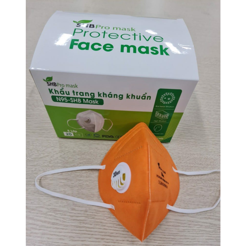 KHẨU TRANG Y TẾ 4 LỚP TRẺ EM N95-SHBMASK CÓ VAN-KHÔNG VAN KID HỘP 10 - 20 CÁI ( mix color )
