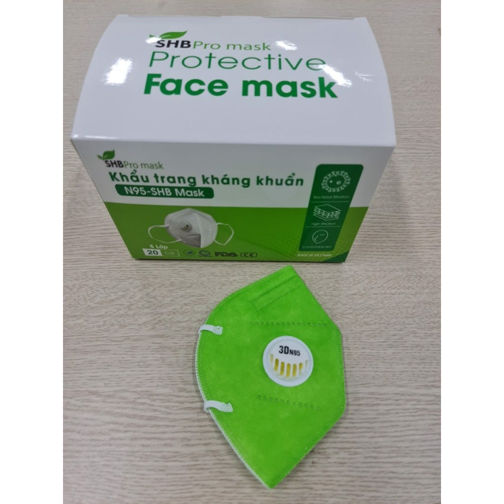 KHẨU TRANG Y TẾ 4 LỚP TRẺ EM N95-SHBMASK CÓ VAN-KHÔNG VAN KID HỘP 10 - 20 CÁI ( mix color )