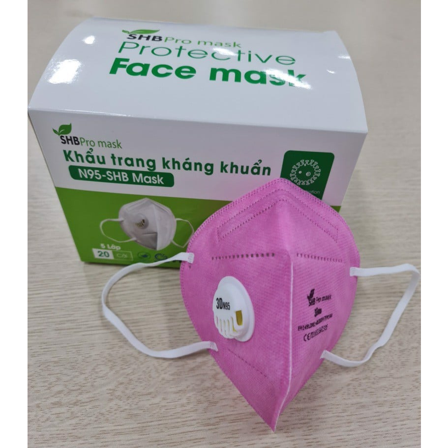 KHẨU TRANG Y TẾ 4 LỚP TRẺ EM N95-SHBMASK CÓ VAN-KHÔNG VAN KID HỘP 10 - 20 CÁI ( mix color )