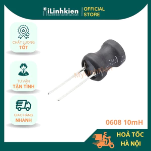 Cuộn cảm cắm 0608 1mH 6x8mm túi 10 con chất lượng cao.