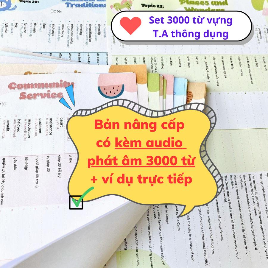 Ảnh Set TAKENOTE 3000 từ vựng Tiếng Anh theo chủ đề thông dụng nhất - Nhà sách Ôn Luyện 3