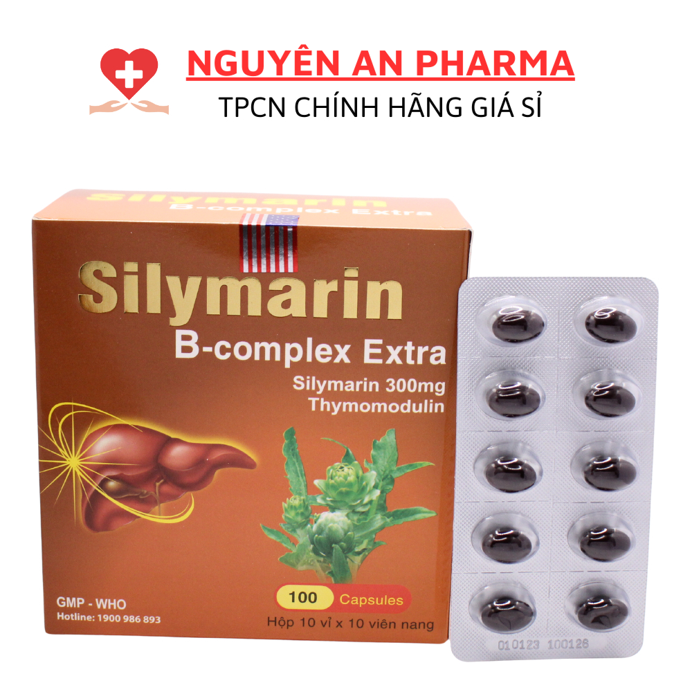 Viên Uống Bổ Gan Silymarin B-complex Extra, Giải độc Gan, Hạ Men Gan ...