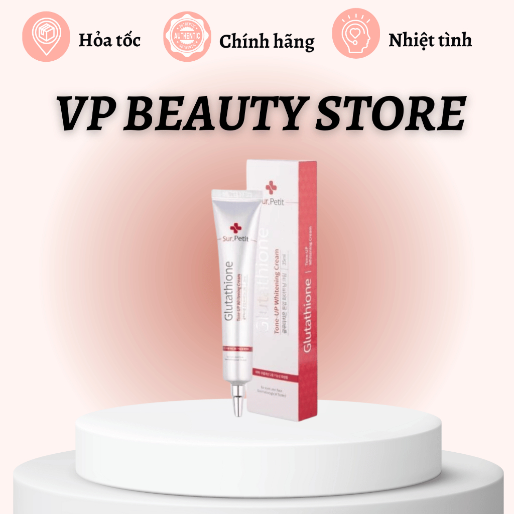 sur petit glutathione Kem Dưỡng Trắng Da Sur Petit Glutathione Whitening Tone Up Cream - 35ml