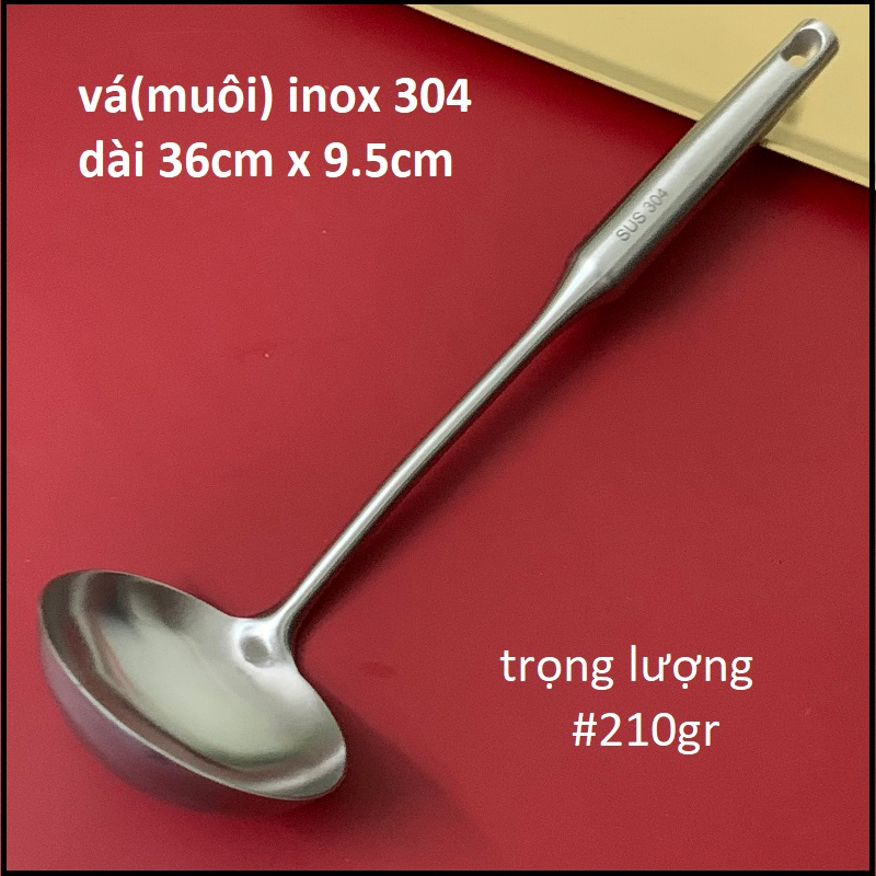 Muôi Vá Canh 36cm Inox 304 - Cán Tròn Dài Siêu Đẹp, Chắc Chắn | Shopee ...