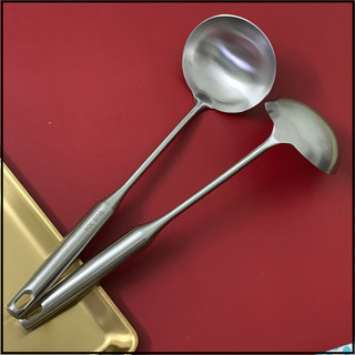 Gía Sỉ Muôi (Vá) Múc canh 36cm Inox 304 - Cán Tròn Dài Siêu Bền, Chắc Chắn Không Rỉ Sét