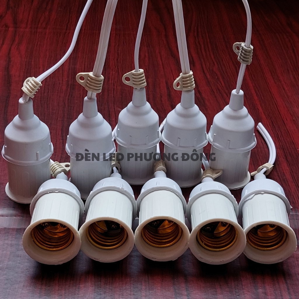 Đuôi Đèn Kín Nước E27 Màu Trắng và Đen [ Có móc treo ] Loại tốt