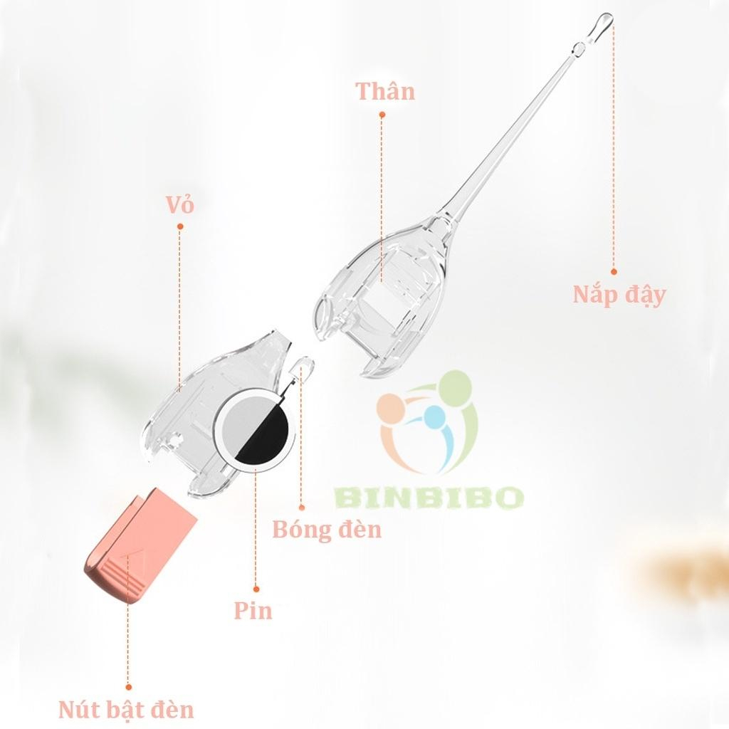 Dụng cụ lấy ráy tai có đèn cao cấp, có nắp bảo vệ cho bé - Binbibo