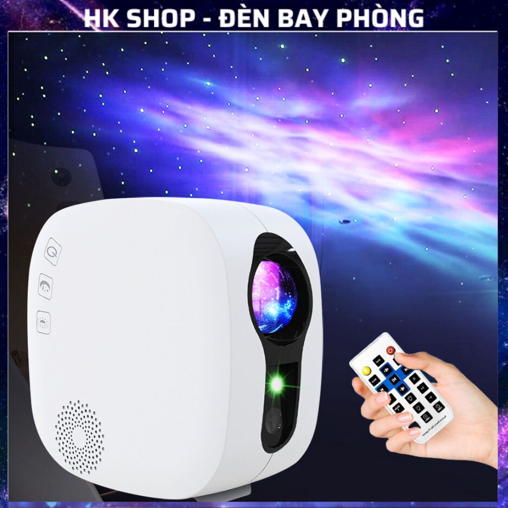 Đèn Thiên Hà V2, Đèn Chiếu Sao, Đèn Nền Bay Phòng Có Loa Bluetooth Nháy Theo Nhạc Dùng cho phòng ngủ , decor