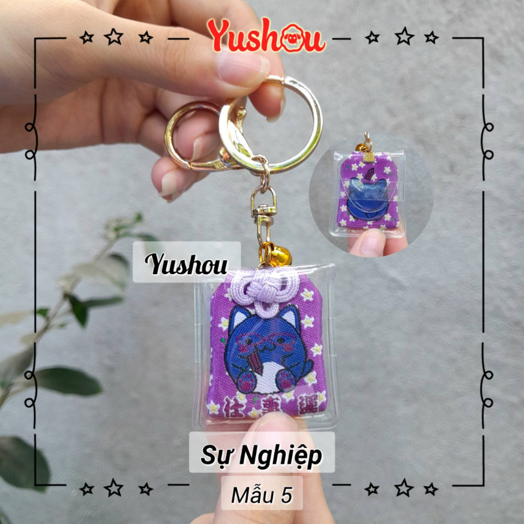 Túi Phước Yushou Sự Nghiệp Mẫu 5 - Kiểu Omamori Nhật, Có sẵn, Quà tặng ý nghĩa.