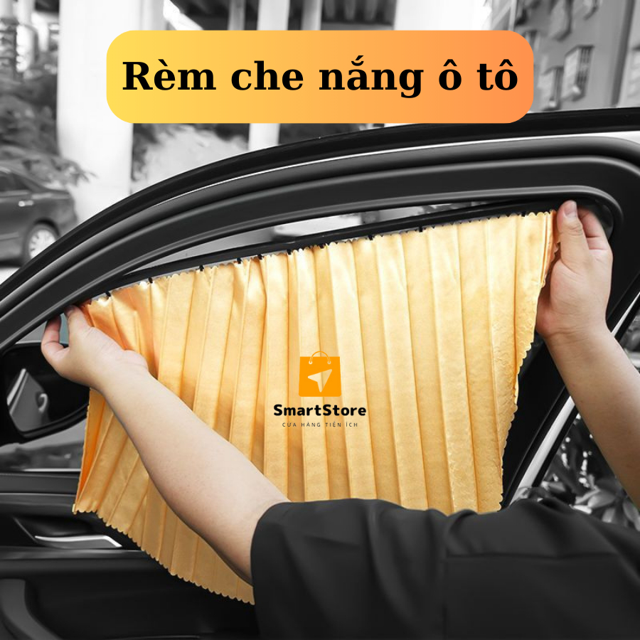 Bộ 4 Rèm che nắng ô tô, rèm vải cao cấp che nắng cửa xe thông minh ...