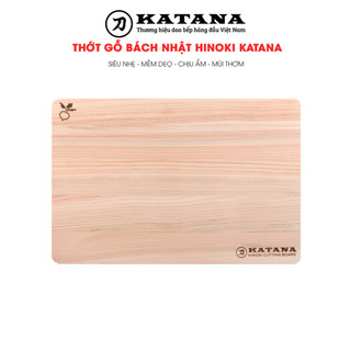 Thớt Gỗ Bách Nhật Hinoki Cao Cấp KATANA Kháng Khuẩn Chuyên Thái Đồ Chín