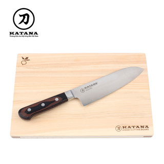 Thớt Gỗ Bách Nhật Hinoki Cao Cấp KATANA Kháng Khuẩn Chuyên Thái Đồ Chín