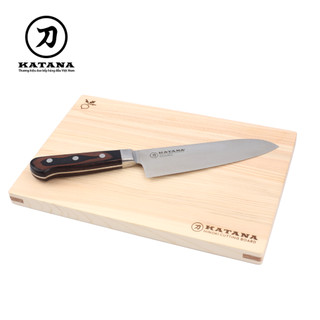 Thớt Gỗ Bách Nhật Hinoki Cao Cấp KATANA Kháng Khuẩn Chuyên Thái Đồ Chín