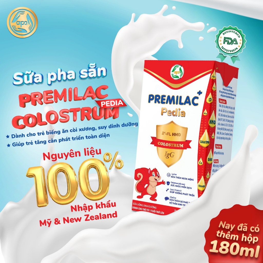 Sữa Bột sữa non Pha sẵn Premilac Colostrum Pedia Suy Dinh Dưỡng 110ml/180ml (Thùng)