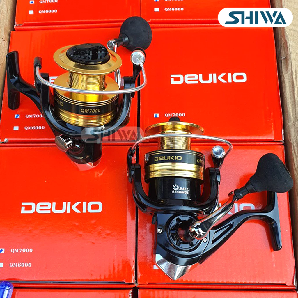 Máy Câu Cá Deukio QM, Máy Câu Đứng Kim Loại Câu Ngâm/ Lăng xê/Lure Size 2000/3000/4000/5000/6000/700